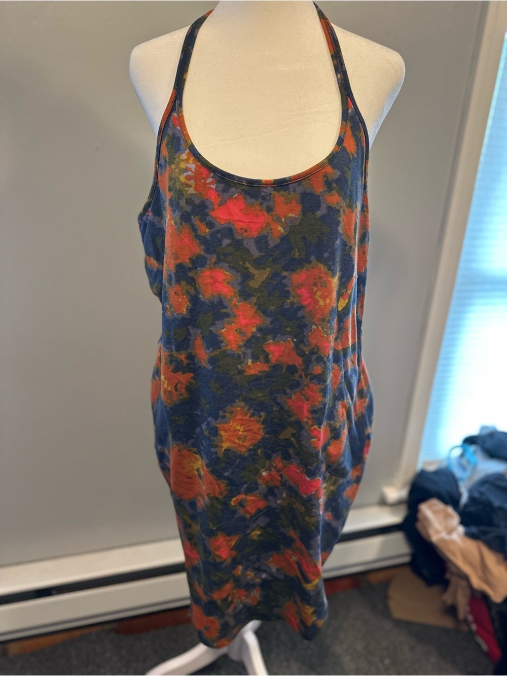 VENUS Sheer Floral Cover Up with Multicolor Trim